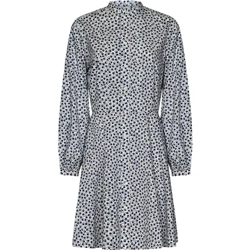 Blau Blumenmuster Hemdkleid , Damen, Größe: S - Ralph Lauren - Modalova