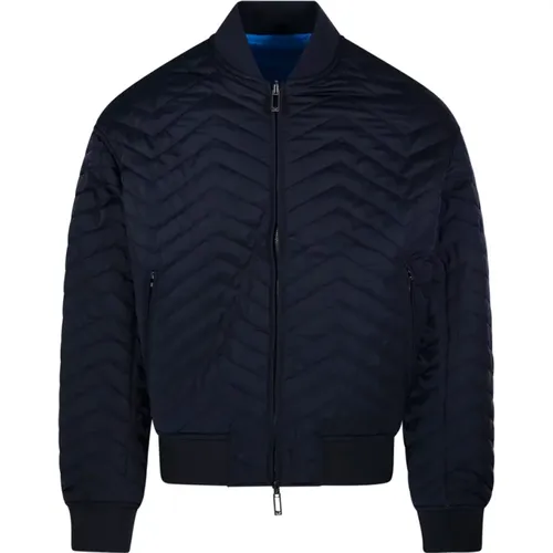 Marineblaue Blousonjacke,Militärgrüne Blouson Jacke - Emporio Armani - Modalova