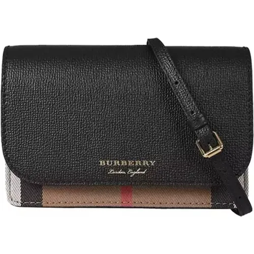 Damen Leder Schultertasche Textil - Burberry - Modalova