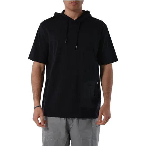 Baumwoll-Hoodie-T-Shirt mit Fronttasche - Armani Exchange - Modalova
