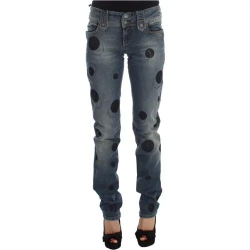 Blaue Waschung Slim Fit Bootcut Jeans , Damen, Größe: W26 - John Galliano - Modalova
