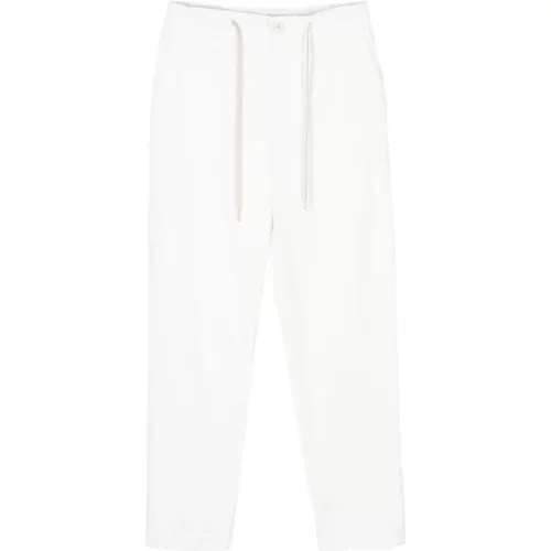 Cropped Trousers in Cream , female, Sizes: XS, S, 2XS, XL - Eleventy - Modalova