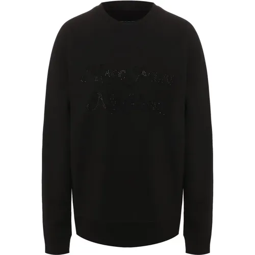 Stylish Rhinestone Logo Sweatshirt , female, Sizes: M - Marc Jacobs - Modalova