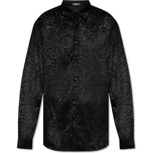 Shirt mit transparentem Muster - Versace - Modalova