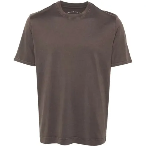 Geode Braunes Baumwoll-T-Shirt , Herren, Größe: 2XL - Fedeli - Modalova