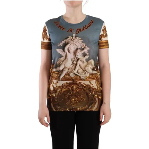 Engel Print Baumwoll T-Shirt - Dolce & Gabbana - Modalova
