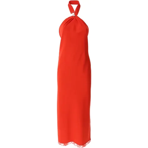 Long Cady Dress with Neck Strap , female, Sizes: S, XS, M - Moschino - Modalova