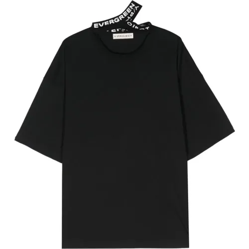 Schwarzes T-Shirt aus Bio-Baumwolle , Herren, Größe: XL - Y/Project - Modalova