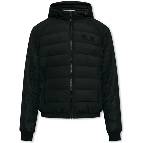 Quilted hooded jacket , male, Sizes: XL - Moschino - Modalova