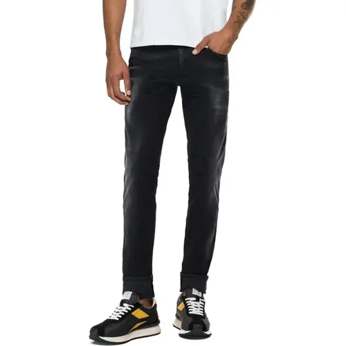 White Shades Slim-Fit Hyperflex Jeans , male, Sizes: W29 L32, W36 - Replay - Modalova