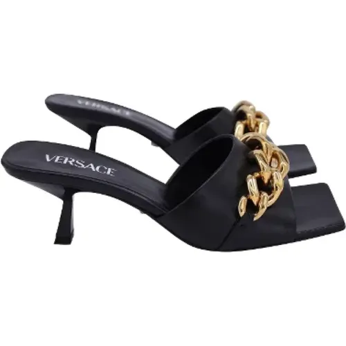 Pre-owned Leather sandals , female, Sizes: 5 UK - Versace Pre-owned - Modalova