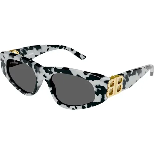Marmor Graue Sonnenbrille , Damen, Größe: 53 MM - Balenciaga - Modalova