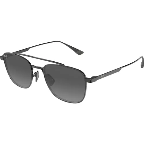 Dunkle Ruthenium Sonnenbrille , unisex, Größe: 53 MM - Maui Jim - Modalova