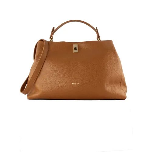 Grained Leather Shoulder Bag , female, Sizes: ONE SIZE - Avenue 67 - Modalova