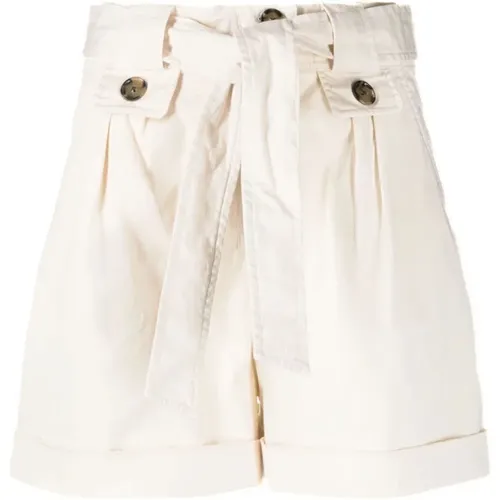 Weiße Shorts mit gebundenem Bund - Woolrich - Modalova