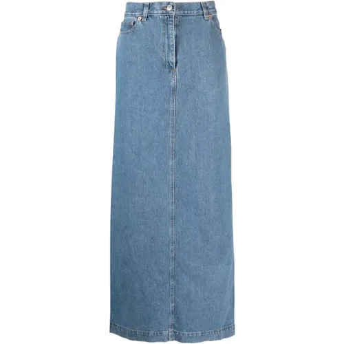 Denim Maxi Rock , Damen, Größe: 2XS - Magda Butrym - Modalova