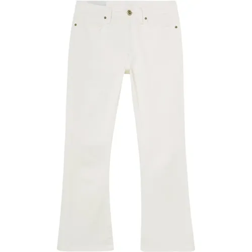 Bianco Ss23 Flared Jeans - Hohe Taille, Knöchellänge , Damen, Größe: W28 - Dondup - Modalova