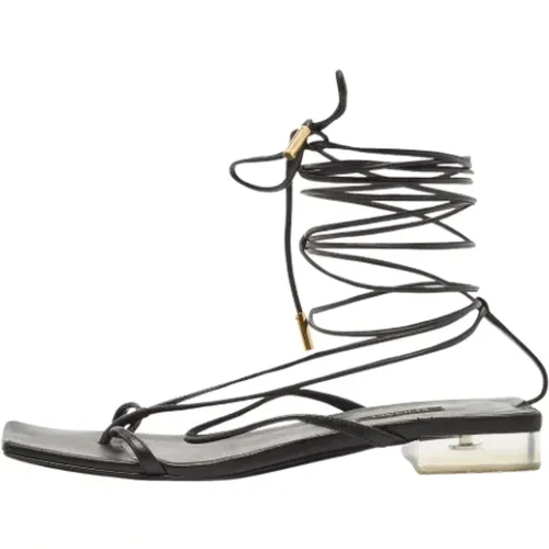 Pre-owned Leder sandals , Damen, Größe: 38 EU - Versace Pre-owned - Modalova