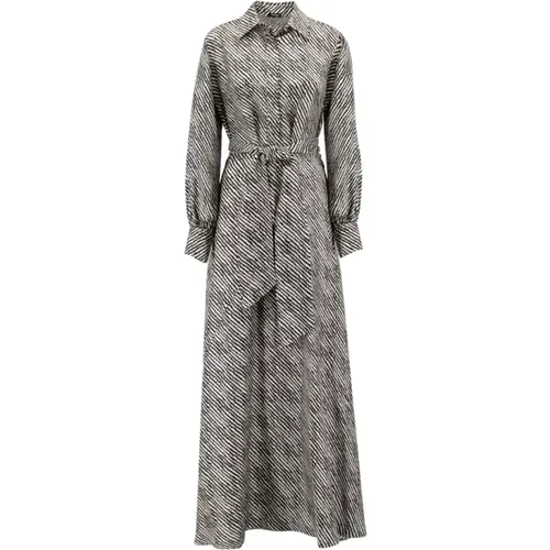 Elegant Silk Maxi Dress , female, Sizes: S - Kiton - Modalova