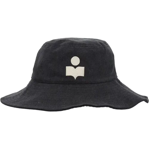 Grey Delya Hat with Embroidered Logo , unisex, Sizes: 58 CM, 57 CM - Isabel marant - Modalova