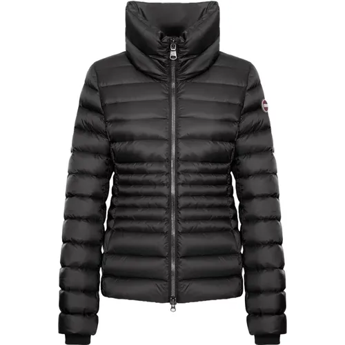 Schwarze Slim Fit Winter Daunenjacke , Damen, Größe: S - Colmar - Modalova