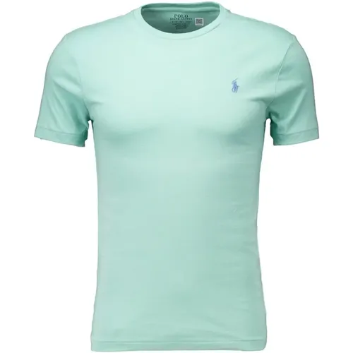 Stylish Mint T-Shirt with Logo , male, Sizes: S, L, XL, M - Ralph Lauren - Modalova