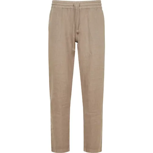 Linen Drawstring Pants , male, Sizes: S, M - Fedeli - Modalova