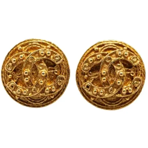 Pre-owned Metal earrings , female, Sizes: ONE SIZE - Chanel Vintage - Modalova