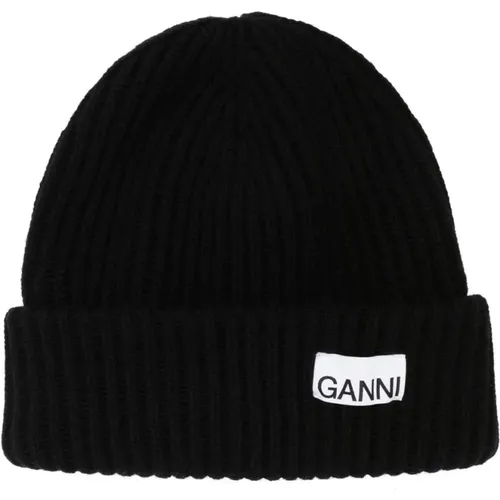Schwarze Hüte für Frauen Ganni - Ganni - Modalova
