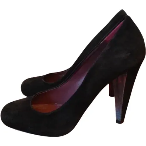 Pre-owned Suede heels , female, Sizes: 6 1/2 UK - Miu Miu Pre-owned - Modalova