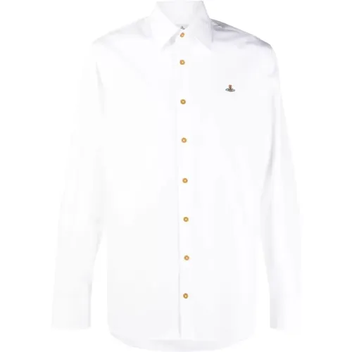 Slim Fit Cotton Ghost Hemd , Herren, Größe: M - Vivienne Westwood - Modalova