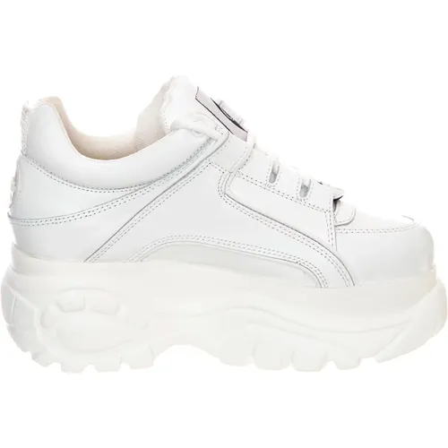 Weiße Leder Profil Sneakers für Frauen , Damen, Größe: 40 EU - Buffalo - Modalova