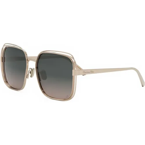 Rose Gold Sunglasses with Green-Pink Gradient , female, Sizes: 58 MM - Dior - Modalova