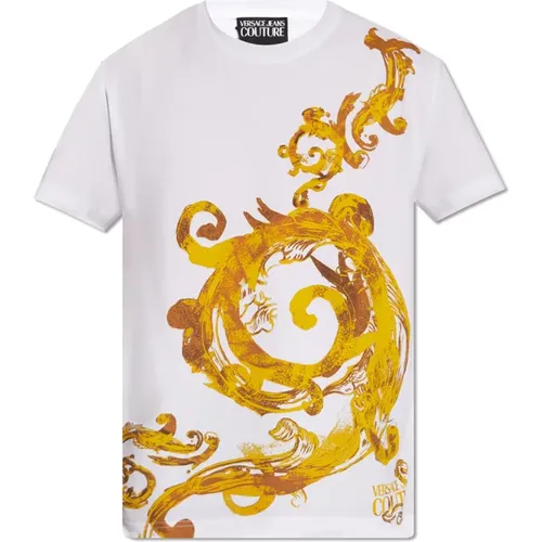 Bedrucktes T-Shirt , Herren, Größe: M - Versace Jeans Couture - Modalova