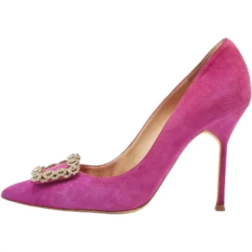 Pre-owned Suede heels , female, Sizes: 4 1/2 UK - Carolina Herrera Pre-owned - Modalova