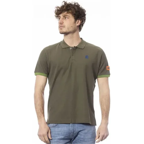 Grünes Baumwoll-Poloshirt mit Logo , Herren, Größe: 2XL - Invicta - Modalova