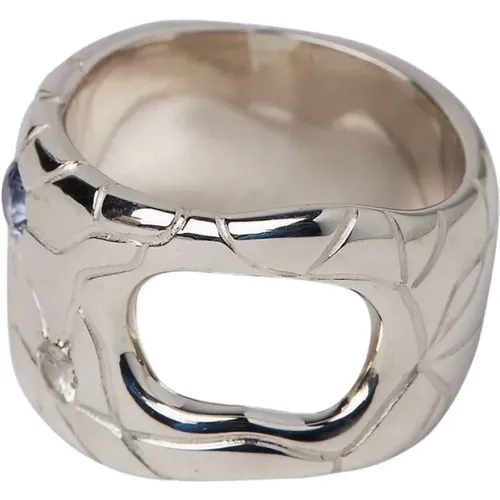 Silberner Globe Ring mit Gravur - Octi - Modalova