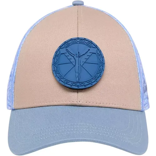 Velcro Badge Baseball Cap Blau - carlo colucci - Modalova