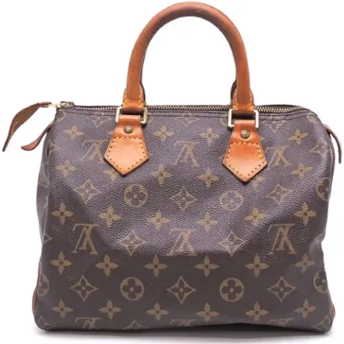 Pre-owned Coated Canvas Handbag - Azure Speedy 25 , female, Sizes: ONE SIZE - Louis Vuitton Vintage - Modalova