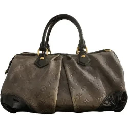 Gray Leather Stephen Boston Handbag , female, Sizes: ONE SIZE - Louis Vuitton Vintage - Modalova