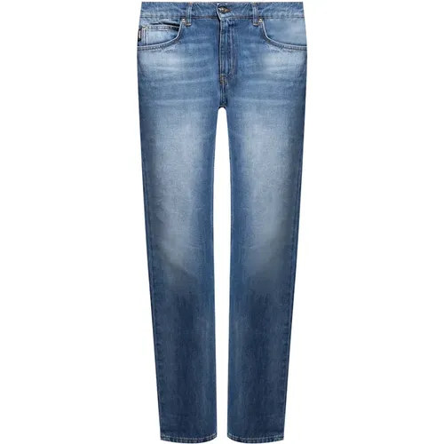 Cotton Logo Denim Jeans , male, Sizes: W32 - Versace - Modalova