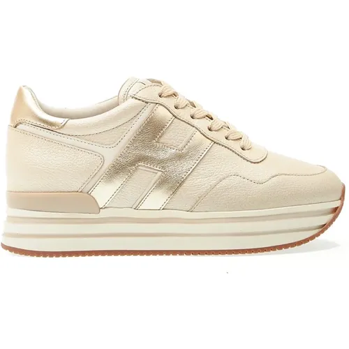White Sneakers H222 Made in Italy , female, Sizes: 5 1/2 UK, 2 UK, 6 UK, 4 1/2 UK, 5 UK, 6 1/2 UK, 4 UK, 3 1/2 UK, 2 1/2 UK - Hogan - Modalova
