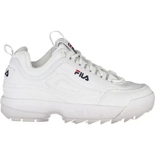 Weißer Polyester Sneaker mit Kontrastdetails , Damen, Größe: 40 EU - Fila - Modalova