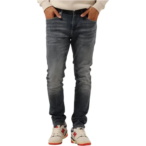 Slim Fit Dunkelblaue Jeans , Herren, Größe: W31 L32 - Tommy Jeans - Modalova