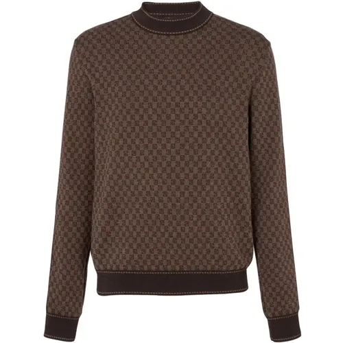 Mini Monogram Wool Sweater Size: L, colour: , male, Sizes: M, L - Balmain - Modalova