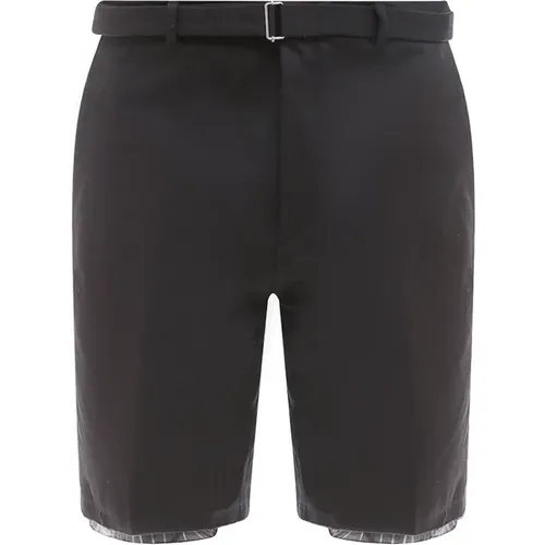 Cotton Bermuda Shorts with Belt , male, Sizes: M - Lanvin - Modalova