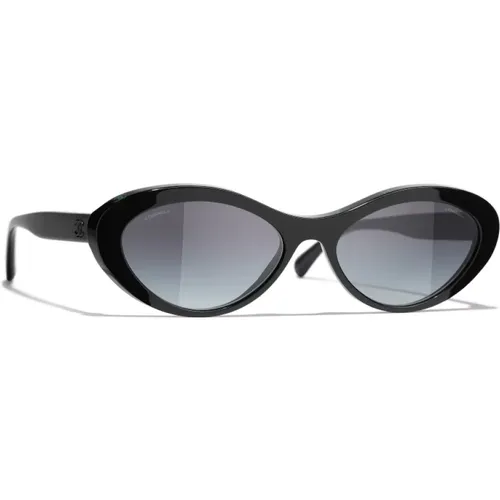 Iconic Sunglasses with Uniform Lenses , female, Sizes: 57 MM - Chanel - Modalova