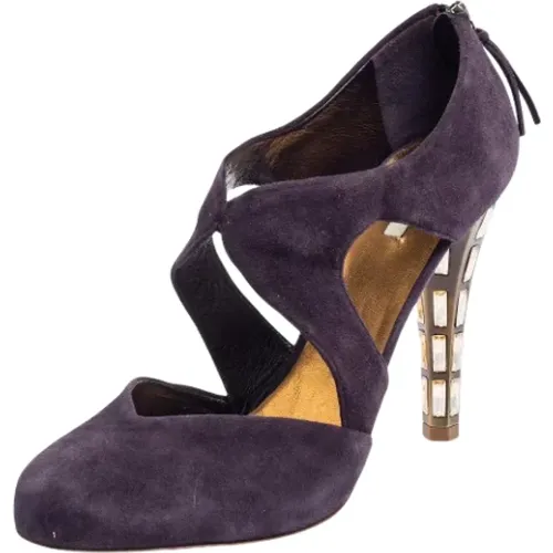 Pre-owned Suede heels , female, Sizes: 6 1/2 UK - Miu Miu Pre-owned - Modalova