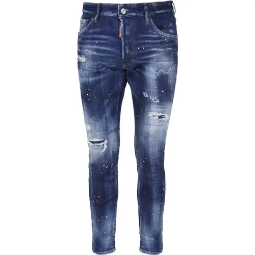 Faded Dark Denim Jeans , Herren, Größe: XL - Dsquared2 - Modalova