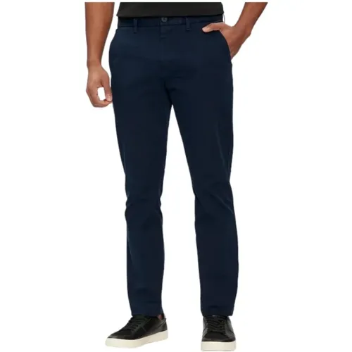 Marineblaue Austin Chino Hose , Herren, Größe: W34 L32 - Tommy Hilfiger - Modalova